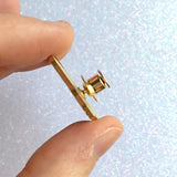 Gold Locking Pin Back