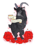 Black Phillip "Live Deliciously" Art Print