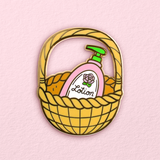 It Puts the Lotion in the Basket Pin