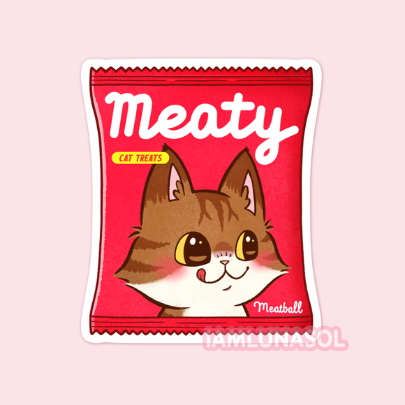 Meaty Cat Treats Sticker
