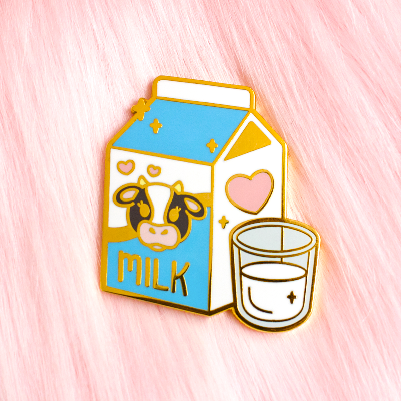 Milk Carton Enamel Pin Hard Enamel Pin, Rose Gold Pin, Music Pin, Aesthetic  Pins, Enamel Pins, Cute Pin, Lapel Pin, Milk Box Pin 
