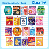 Class 1-A Snacktime Keychains