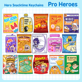 Pro Heroes Snacktime Keychains