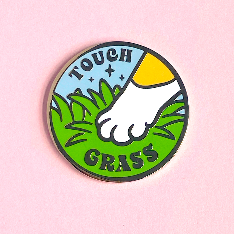 Touch Grass Meme Sticker Greeting Card for Sale by LMFDesigns