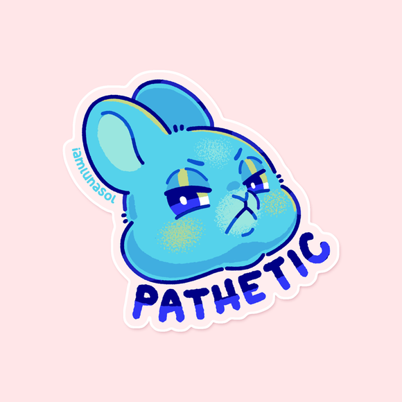 Pathetic Bunny Vinyl Sticker