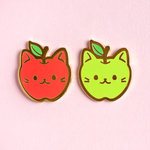 Apple Cat Pin *LAST CHANCE*
