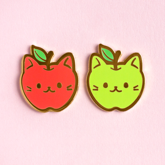 Apple Cat Pin *LAST CHANCE*