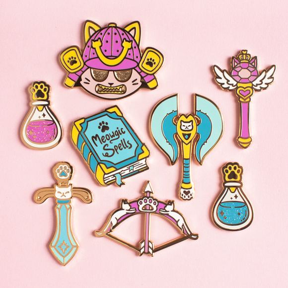 Cat Fantasy Weapon Pins *LAST CHANCE*