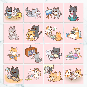 Cats At Home Mini Prints