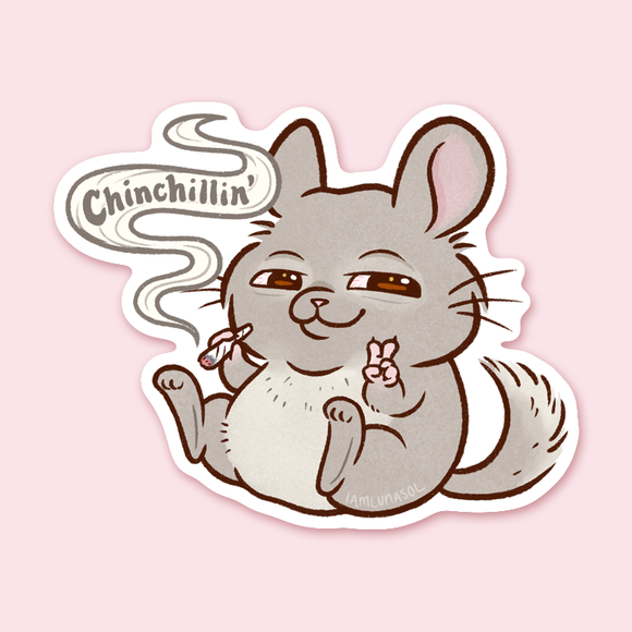 Chinchillin' Sticker