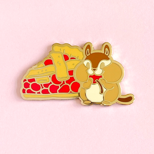 Chipmunk Cherry Pie Pin