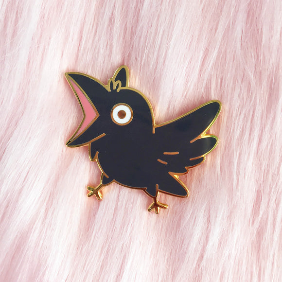 Screaming Crow Pin (TransientArt Collab)