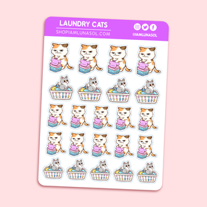 Laundry Cats Sticker Sheet