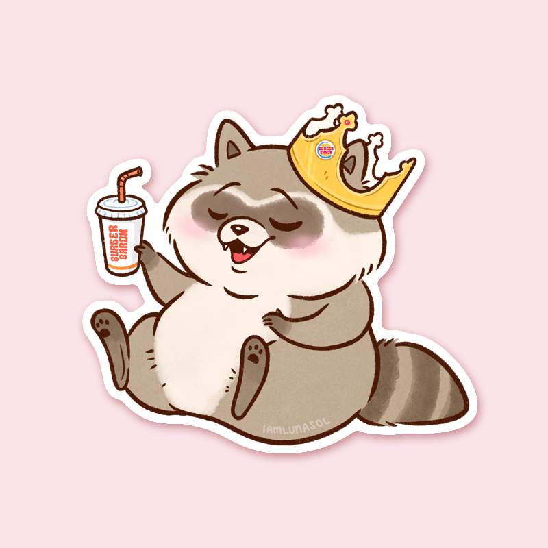 Rotund Racoon Lord Rotundus Raccoon Sticker – Shop I Am Luna Sol
