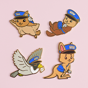 Mail Carrier Critters Pins *LAST CHANCE*