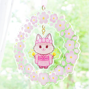 Limited Edition Sakura Festival Kitty Acrylic Decoration