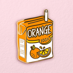 Orange Juice Box Pin