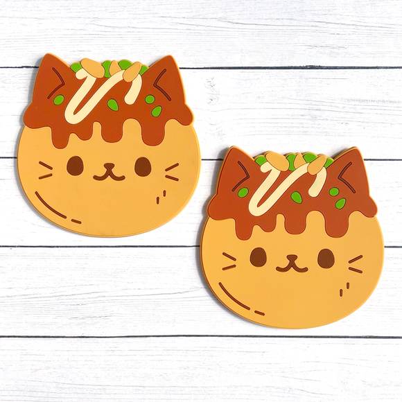 Takoyaki Cat Coasters